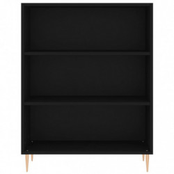 Bücherregal Schwarz 69,5x32,5x90 cm Holzwerkstoff