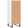 Sideboard Hochglanz-Weiß 34,5x32,5x90 cm Holzwerkstoff