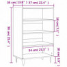 Highboard Sonoma-Eiche 57x35x90 cm Holzwerkstoff