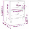 Nachttische 2 Stk. Grau Sonoma 40x30x50 cm Holzwerkstoff