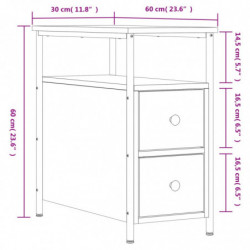 Nachttisch Braun Eichen-Optik 30x60x60 cm Holzwerkstoff