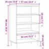 Highboard Räuchereiche 57x35x90 cm Holzwerkstoff