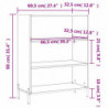 Regalschrank Braun Eichen-Optik 69,5x32,5x90 cm Holzwerkstoff