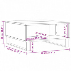 Couchtisch Schwarz 60x60x30 cm Holzwerkstoff