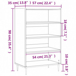 Highboard Grau Sonoma 57x35x90 cm Holzwerkstoff