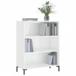 Bücherregal Hochglanz-Weiß 69,5x32,5x90 cm Holzwerkstoff