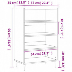 Highboard Weiß 57x35x90 cm Holzwerkstoff