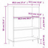 Regalschrank Hochglanz-Weiß 69,5x32,5x90 cm Holzwerkstoff