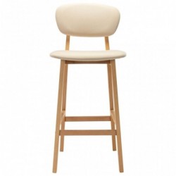 Barhocker 2 Stk. Creme Stoff