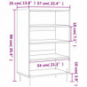 Highboard Hochglanz-Weiß 57x35x90 cm Holzwerkstoff