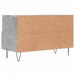 TV-Schrank Betongrau 80x36x50 cm Holzwerkstoff