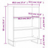 Regalschrank Räuchereiche 69,5x32,5x90 cm Holzwerkstoff