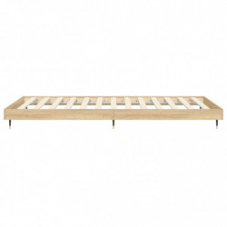 Bettgestell Sonoma-Eiche 90x190 cm Holzwerkstoff