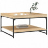 Couchtisch Sonoma-Eiche 80x80x45 cm Holzwerkstoff und Eisen