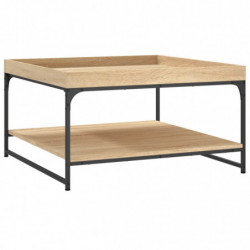 Couchtisch Sonoma-Eiche 80x80x45 cm Holzwerkstoff und Eisen