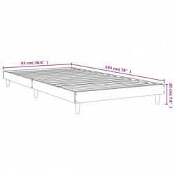 Bettgestell Braun Eichen-Optik 90x190 cm Holzwerkstoff