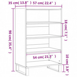 Highboard Grau Sonoma 57x35x90 cm Holzwerkstoff