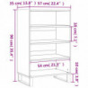 Highboard Grau Sonoma 57x35x90 cm Holzwerkstoff