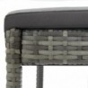 Garten-Barhocker mit Kissen 2 Stk. Grau Poly Rattan