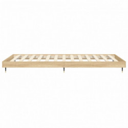 Bettgestell Sonoma-Eiche 90x200 cm Holzwerkstoff