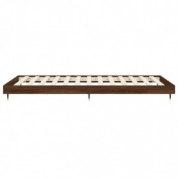 Bettgestell Braun Eichen-Optik 90x190 cm Holzwerkstoff