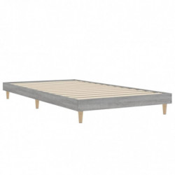 Bettgestell Grau Sonoma 100x200 cm Holzwerkstoff