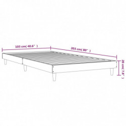 Bettgestell Grau Sonoma 100x200 cm Holzwerkstoff