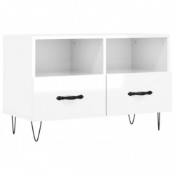 TV-Schrank Hochglanz-Weiß 80x36x50 cm Holzwerkstoff