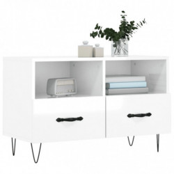 TV-Schrank Hochglanz-Weiß 80x36x50 cm Holzwerkstoff