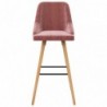 Barhocker 2 Stk. Rosa Samt