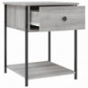 Nachttische 2 Stk. Grau Sonoma 44x45x58 cm Holzwerkstoff