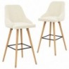 Barhocker 2 Stk. Creme Samt