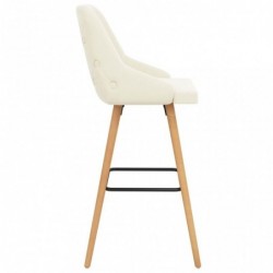 Barhocker 2 Stk. Creme Samt