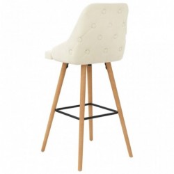 Barhocker 2 Stk. Creme Samt