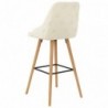 Barhocker 2 Stk. Creme Samt