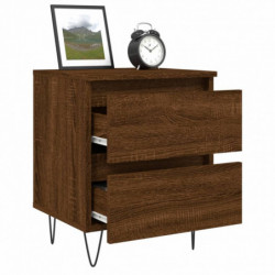 Nachttische 2 Stk. Braun Eichen-Optik 40x35x50 cm Holzwerkstoff