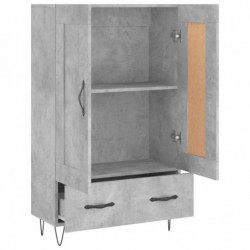 Highboard Betongrau 69,5x31x115 cm Holzwerkstoff