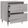 Nachttische 2 Stk. Grau Sonoma 40x35x50 cm Holzwerkstoff