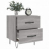 Nachttische 2 Stk. Grau Sonoma 40x35x47,5 cm Holzwerkstoff