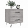 Nachttische 2 Stk. Grau Sonoma 40x35x47,5 cm Holzwerkstoff