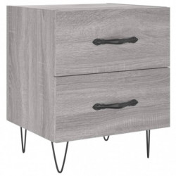 Nachttische 2 Stk. Grau Sonoma 40x35x47,5 cm Holzwerkstoff