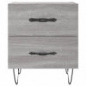 Nachttische 2 Stk. Grau Sonoma 40x35x47,5 cm Holzwerkstoff