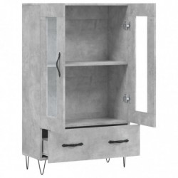 Highboard Betongrau 69,5x31x115 cm Holzwerkstoff