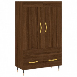 Highboard Braun Eichen-Optik 69,5x31x115 cm Holzwerkstoff