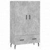 Highboard Betongrau 69,5x31x115 cm Holzwerkstoff