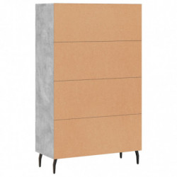 Highboard Betongrau 69,5x31x115 cm Holzwerkstoff