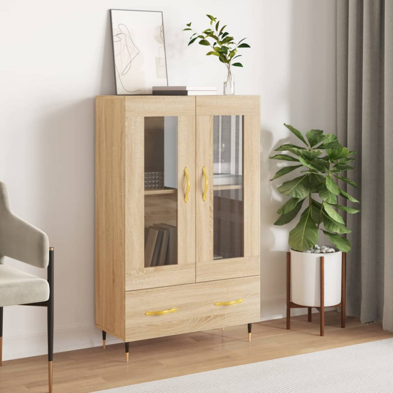 Highboard Sonoma-Eiche 69,5x31x115 cm Holzwerkstoff