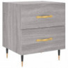 Nachttische 2 Stk. Grau Sonoma 40x35x47,5 cm Holzwerkstoff