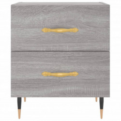 Nachttische 2 Stk. Grau Sonoma 40x35x47,5 cm Holzwerkstoff