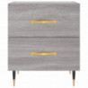 Nachttische 2 Stk. Grau Sonoma 40x35x47,5 cm Holzwerkstoff